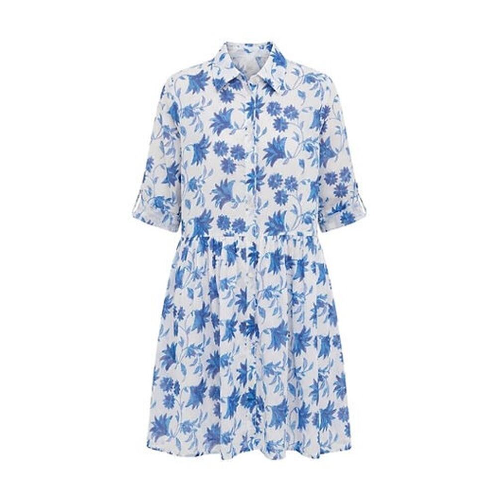 OLIPHANT Marion Blue Long Sleeve Shirt Mini Dress Size S NWT - Picture 8 of 8
